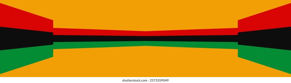 Black History Month or Juneteenth Emancipation Day banner in Pan-African flag colors. Vector illustration