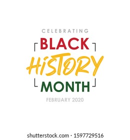 Black history month lettering or African-Americans background. vector illustration. paper art style