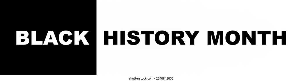 Black history month lettering illustration