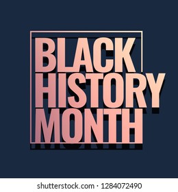 Black History Month Logo design. Vector illustration.