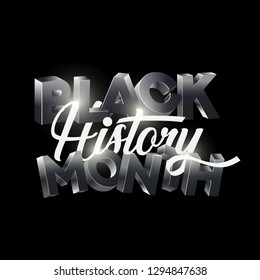 Black History Month Logo Design. Black History Month Greeting Card Design Template.