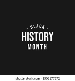 Black History Month Logo Template Vector