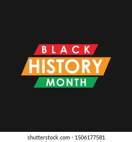 Black History Month Logo Template Vector