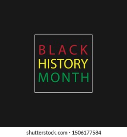 Black History Month Logo Template Vector