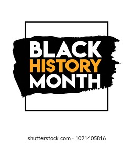 Black History Month Logo Vector Template Design