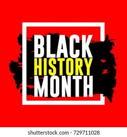 Black History Month Logo Vector Template Design