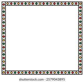 Black History Month Multicolored Square Frame Border