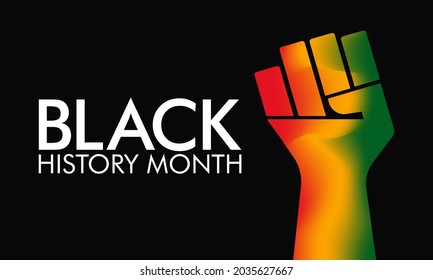 Black history month is observed every year in October, it is a way of remembering important people and events in the history of the African diaspora. Vector illustration