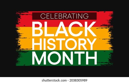 Black history month is observed every year in October, it is a way of remembering important people and events in the history of the African diaspora. Vector illustration