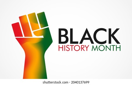 Black history month is observed every year in October, it is a way of remembering important people and events in the history of the African diaspora. Vector illustration