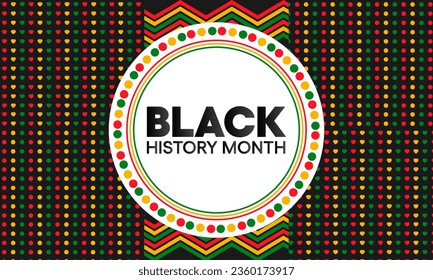 Black history month is observed every year in October, it is a way of remembering important people and events in the history of the African diaspora. Vector illustration