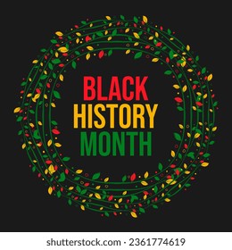 Black history month is observed every year in October, it is a way of remembering important people and events in the history of the African diaspora. Vector illustration