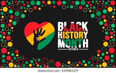 Black History Month Muster Hintergrundbild im Oktober und Februar 2010, USA, Kanada, Großbritannien, Afrika, Großbritannien, Irland. Verwenden Sie, um Cover, Banner, Plakate, Karten und Poster zu buchen.