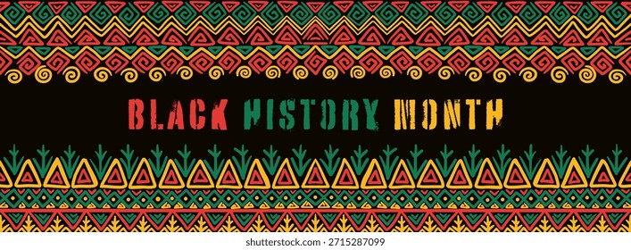 Black History Month pattern background, celebrating the black history