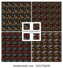Black history month pattern vector design 