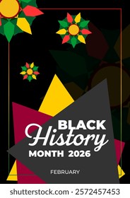 Black History Month poster. African American History is celebrated annually in February.