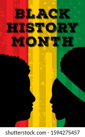 black history month poster, background vector illustration