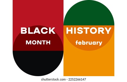 Black History Month  - poster, card, banner, background. 
