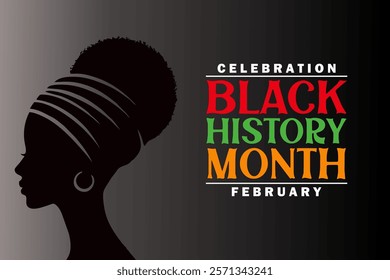 Black History Month poster. Black History Month celebration Banner poster. Cartoon Vector Illustration for Poster, Banner