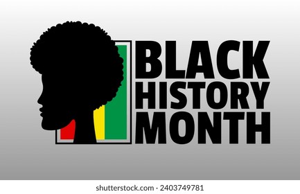 Black History Month poster with face silhouette