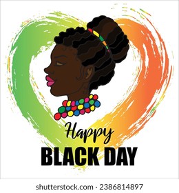 Black history month poster hand drawn illustration vector