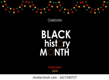 black history month poster. vector eps 10