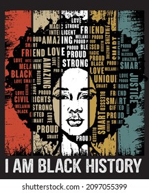 Black history month print template and t-shirt design. Easy to editable. And high-quality files.