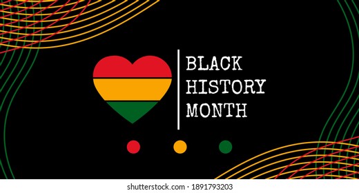 Black History Month To Remember Important People And Events Of The African Diaspora Banner Template.