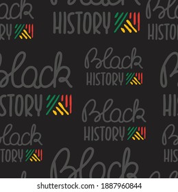 Black history month, seamless pattern. African American History. Celebrated annual.