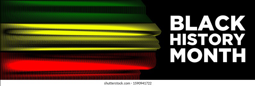 Black History Month Shiny Green Yellow Red Face Silhouette