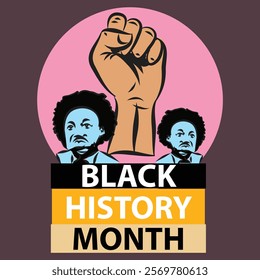 Black History Month Sign for cards, posters, and t-shirt graphics