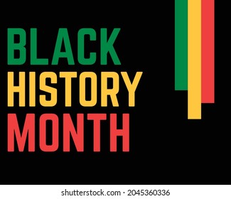 Black History Month Simple Flag Vector