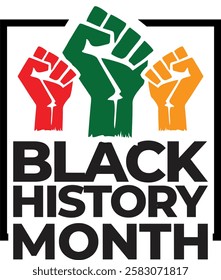 black history month with a simple white background