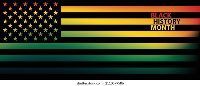 Black history month social media post. African American History or Black History Month. Celebrated annually in February in the USA and Canada. Web banner. EPS10 vector.