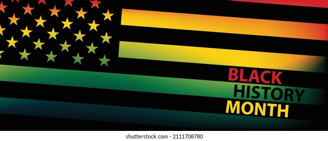 Black history month social media post. African American History or Black History Month. Celebrated annually in February in the USA and Canada. Web banner. EPS10 vector.