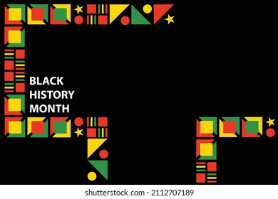 Black history month social media post. Celebrating black history month. EPS10 vector.