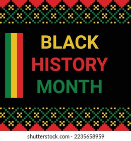 Black history month social media post vector design