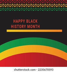 Black history month social media post vector design