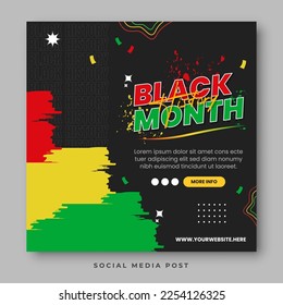 Black history month social media banner template