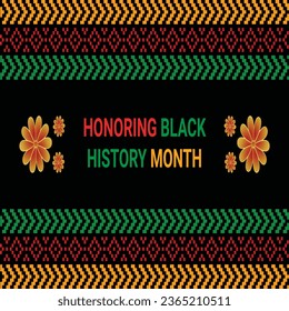 Black history month social media post vector design celebrated annually in february