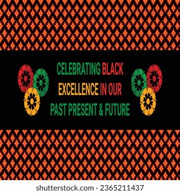 Black history month social media post vector design celebrated annually in february