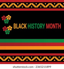 Black history month social media post vector design celebrated annually in february