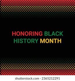 Black history month social media post vector design celebrated annually in february