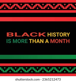 Black history month social media post vector design celebrated annually in february