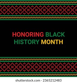 Black history month social media post vector design celebrated annually in february