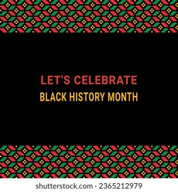 Black history month social media post vector design celebrated annually in february