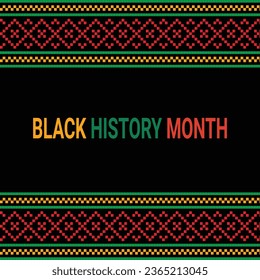 Black history month social media post vector design celebrated annually in february