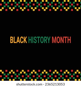 Black history month social media post vector design celebrated annually in february