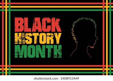 Black history month social media vector illustration design background marble pattern dark texture natural wave halftone dots paper craft wood chips watercolor concrete chalkboard school panoramic