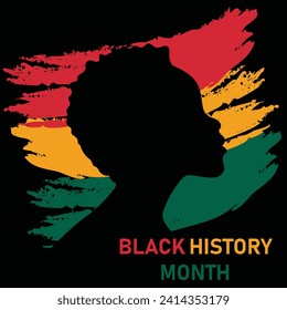 Black History Month social media banner. African American History. Vector illustration